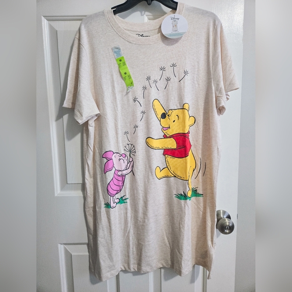 NWT Disney Winnie The Pooh & Piglet Pajama Dress, Women - Picture 1 of 4